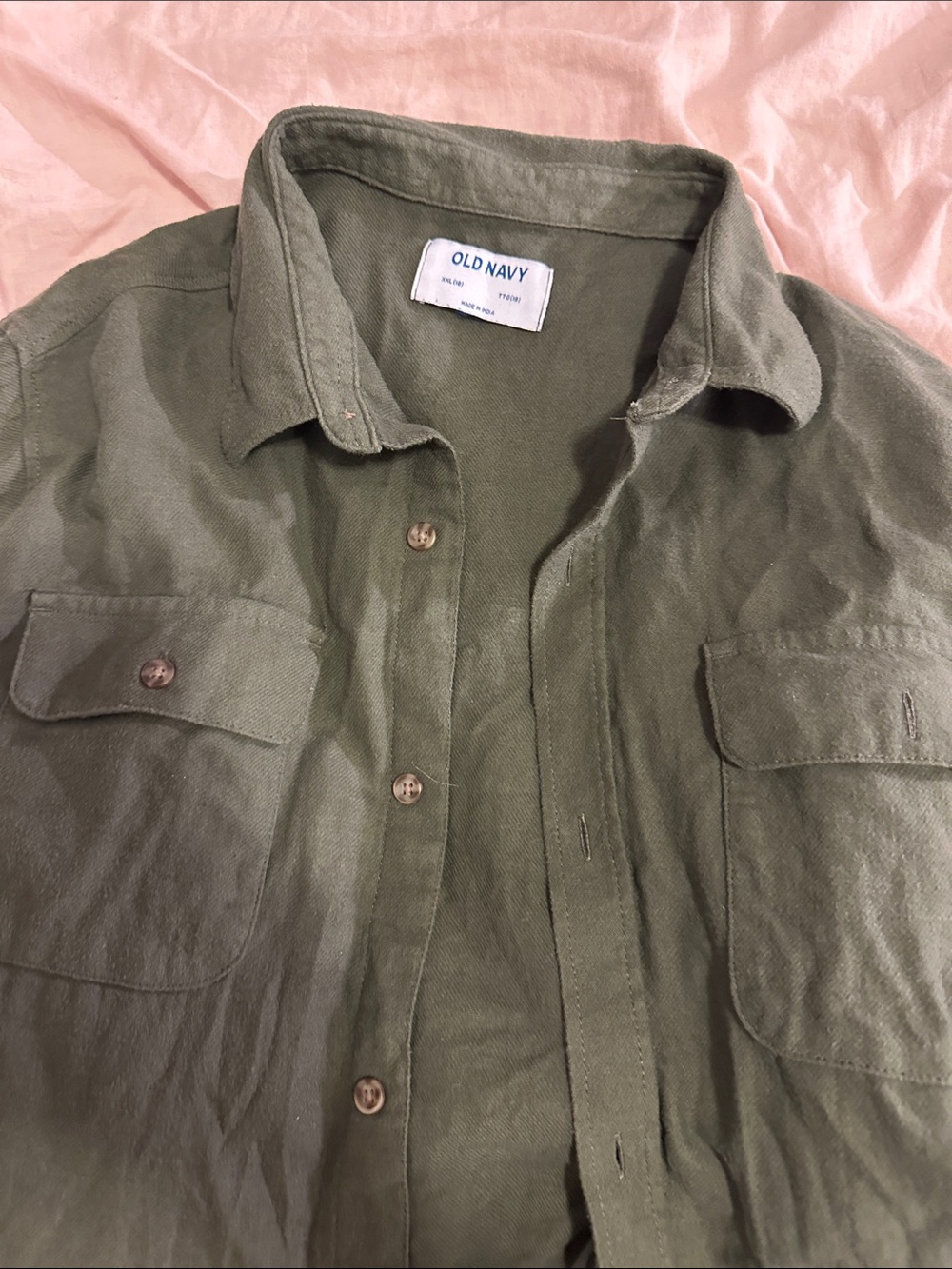Old Navy green shirt size 18
